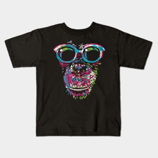 chimpanzee abstract colorful Kids T-Shirt